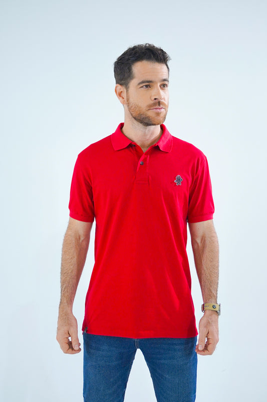 Solid Color Polo – Signature Rubber Emblem