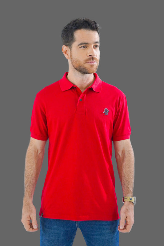 Solid Color Polo – Signature Rubber Emblem
