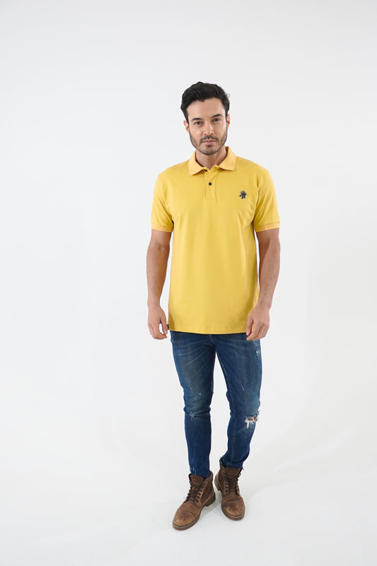 Solid Color Polo – Signature Rubber Emblem