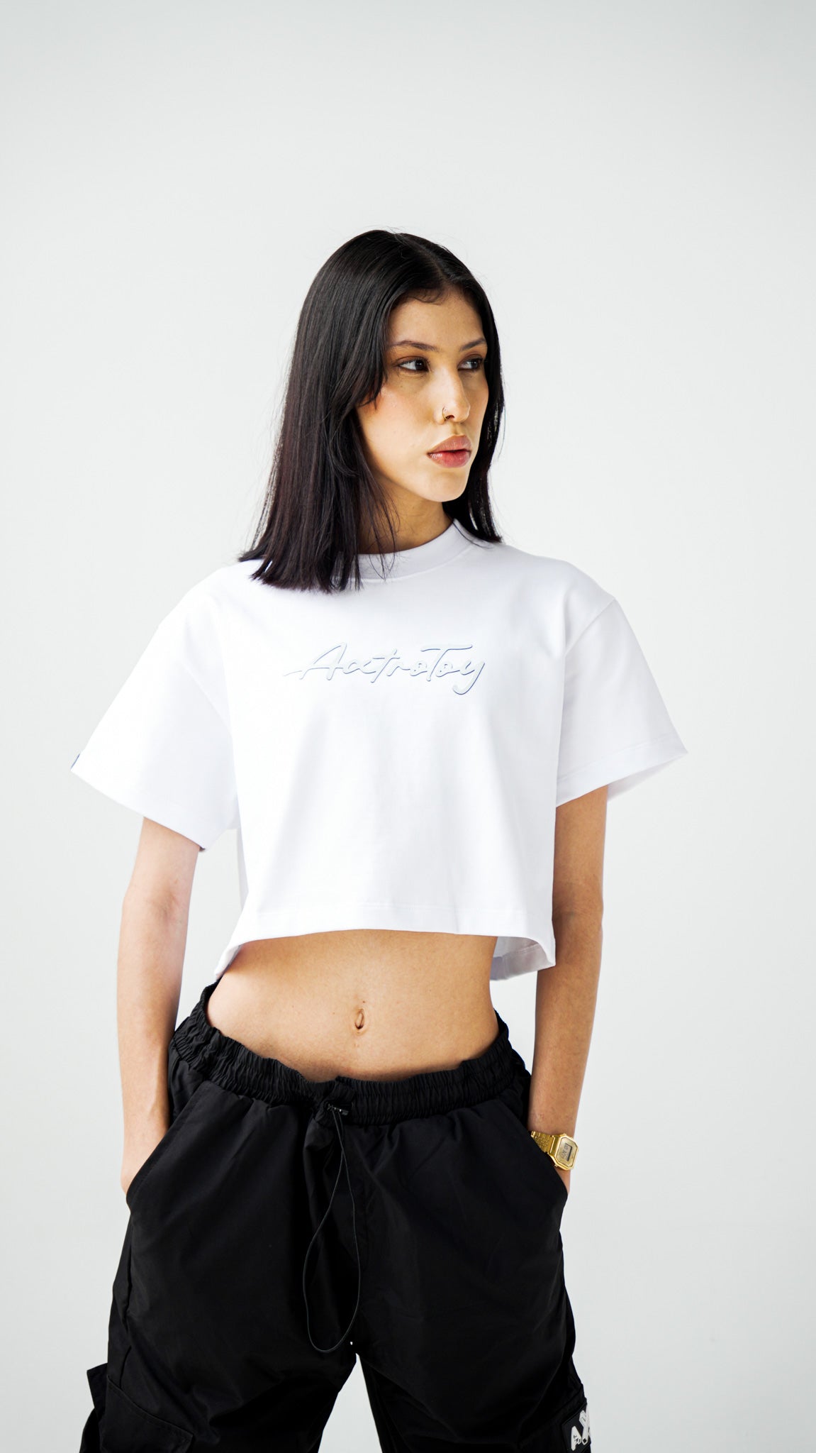 Crop Top Axtrotoy in Cursive
