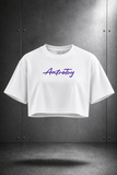 Crop Top Axtrotoy in Cursive